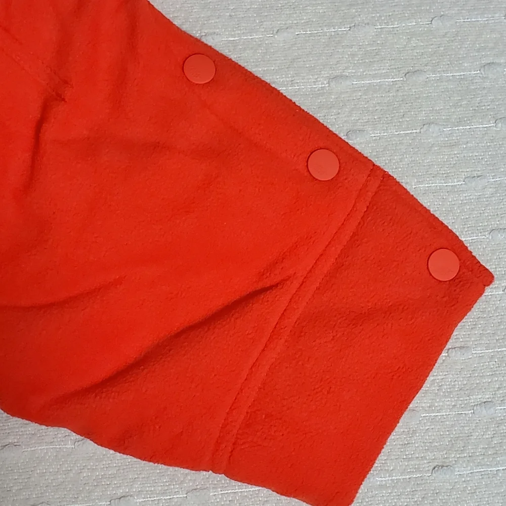 Free People FP Movement Climber Orange Fleece Oversized Jacket‎ Size L
